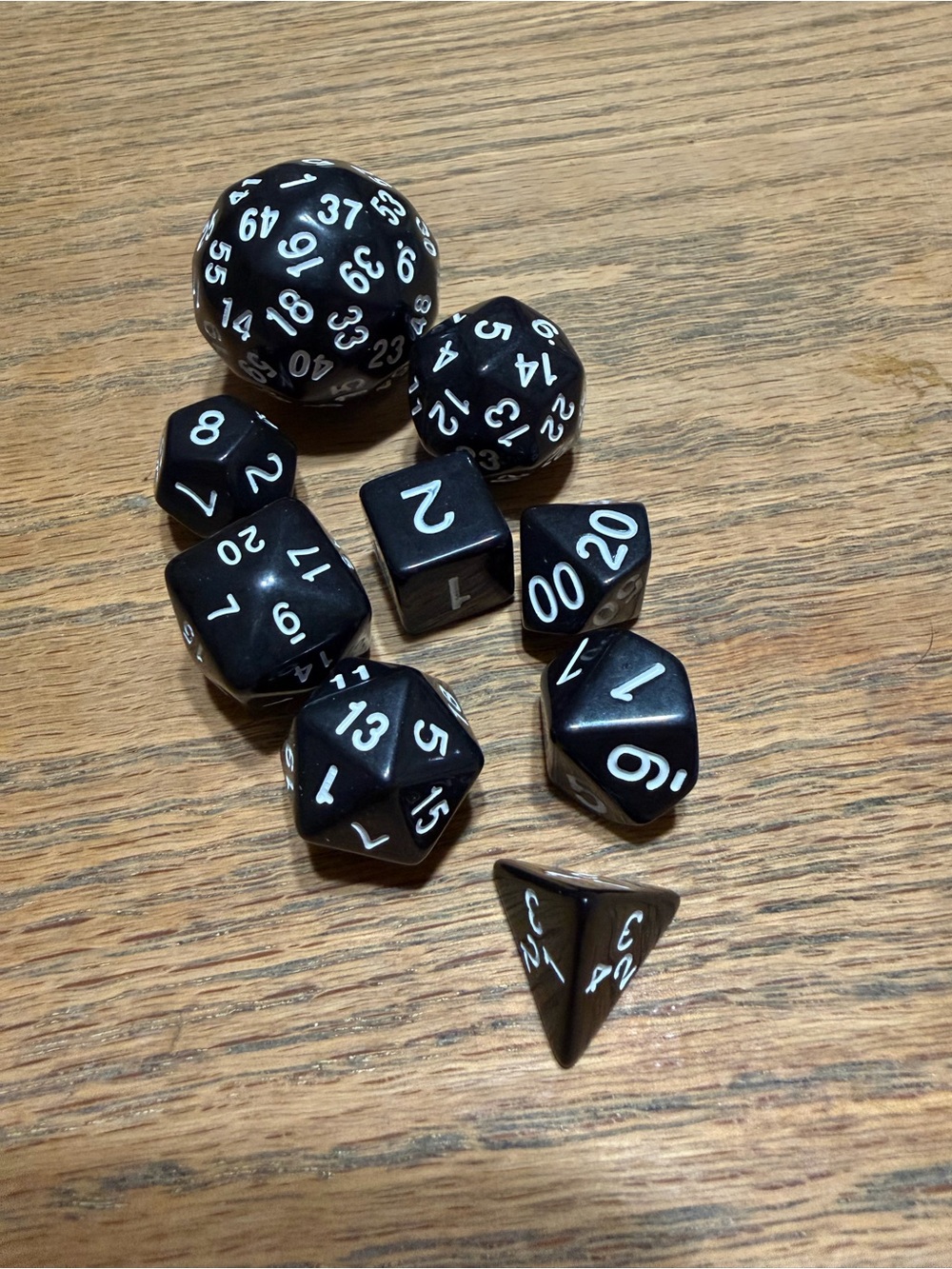 Black RPG Dice